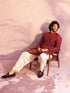 Vastramay Men's Maroon Georgette Zari With Sequins Worked Kurta Patiala Set