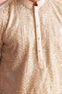 SHRESTHA BY VASTRAMAY Men's Cream Georgette Embellished Kurta Pant Set