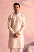 SHRESTHA By VASTRAMAY Men's Beige Silk Blend Kurta