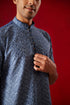 SHRESTHA BY VASTRAMAY Men's Grey Cotton Schiflli Kurta Pant Set