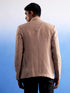 Vastramay Men's Beige Jute Cotton Blazer