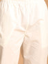 Vastramay Men's Cream Leaf Printed Pure Cotton Nehru Jacket With Short Kurta And Pant Set