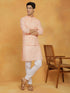 Vastramay Mens Peach Cotton Nehru Jacket