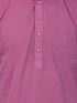 Vastramay Men's Purple Cotton Handloom Kurta With Pyjama Set