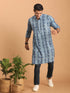 Vastramay Men's Indigo Washed Denim Kurta