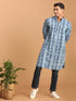Vastramay Men's Indigo Washed Denim Kurta