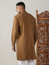 Vastramay Men's Coffee Cotton Cool Dyable Kurta