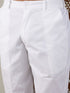 Vastramay Men's Coffee Cotton Cool Dyable Kurta with white Pant Set
