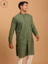 Vastramay Men's Green Cotton Cool Dyable Kurta