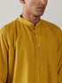 Vastramay Men's Mustard Cotton Cool Dyable Kurta with white Pant Set