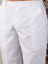 Vastramay Men's Mustard Cotton Cool Dyable Kurta with white Pant Set