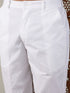 Vastramay Men's Green cotton Jacquard Kurta With White Pant Set
