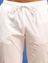 Vastramay Men's Grey And White Pure Cotton Kurta Pyjama Set