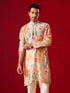 Vastramay Men's Multicolor cotton Printed Kurta