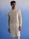 Vastramay Men's Cream Hakooba Cotton Kurta