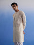 Vastramay Men's Cream Hakooba Cotton Kurta