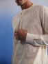 Vastramay Men's Cream Hakooba Cotton Kurta