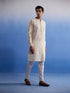 Vastramay Men's Cream Hakooba Cotton Kurta