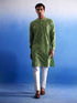 Vastramay Men's Green Hakooba Cotton Kurta