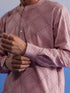 Vastramay Men's Pink Hakooba Cotton Kurta