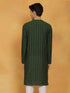 Vastramay Mens Bottle Green Cotton Kurta