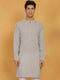 Vastramay Men's Gray Cotton Kurta