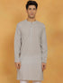 Vastramay Men's Gray Cotton Kurta