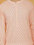 Vastramay Mens Peach Cotton Kurta