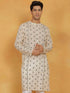 Vastramay Men's Cream Cotton Kurta
