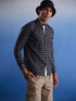 Vastramay Men's Black Checked Cotton Shirt