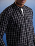 Vastramay Men's Black Checked Cotton Shirt