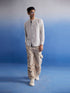 Vastramay Men's White Checked Cotton Shirt