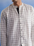 Vastramay Men's White Checked Cotton Shirt