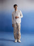 Vastramay Men's White Checked Cotton Shirt