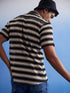 Vastramay Men's Beige And Black Knitted Shirt