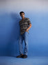 Vastramay Men's Beige And Black Knitted Shirt
