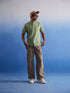 Vastramay Men's Green Booti Jacquard Cotton Shirt