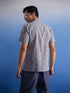 Vastramay Men's Grey Booti Jacquard Cotton Shirt