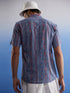 Vastramay Men's Aqua Printed Cotton Shirt