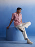 Vastramay Men's Pink Hakooba Shirt