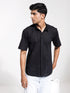 Vastramay Men's Black Cotton Ethnic Shirt