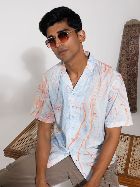 Vastramay Men's MultiColour Cotton Ethnic Shirt