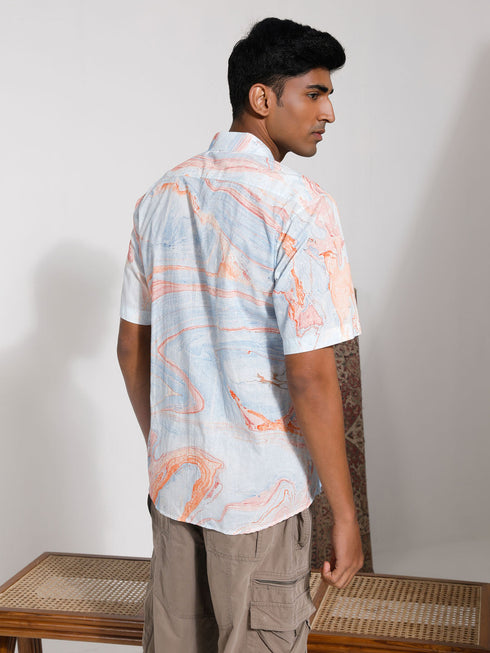 Vastramay Men's MultiColour Cotton Ethnic Shirt