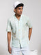 Vastramay Men's Mint Green Cotton Ethnic Shirt