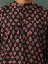 Vastramay Men's Black Printed Short Kurta