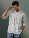 Vastramay Men's Multicolor Printed With Foil Effect Cotton Blend Short Kurta