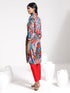Vastramay Women's Shirt Style Satin Embellished Kurta Set