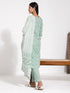 Vastramay Women's Green Cotton Kurta Set With Matching Dupatta