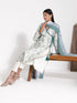Vastramay Women's Tropical Print Angrakha Kurta Set With Dupatta