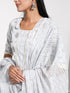 Vastramay Women's Grey Summer Cotton Sharara Set